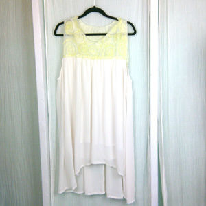 🍩 Chiffon high low tunic mini dress